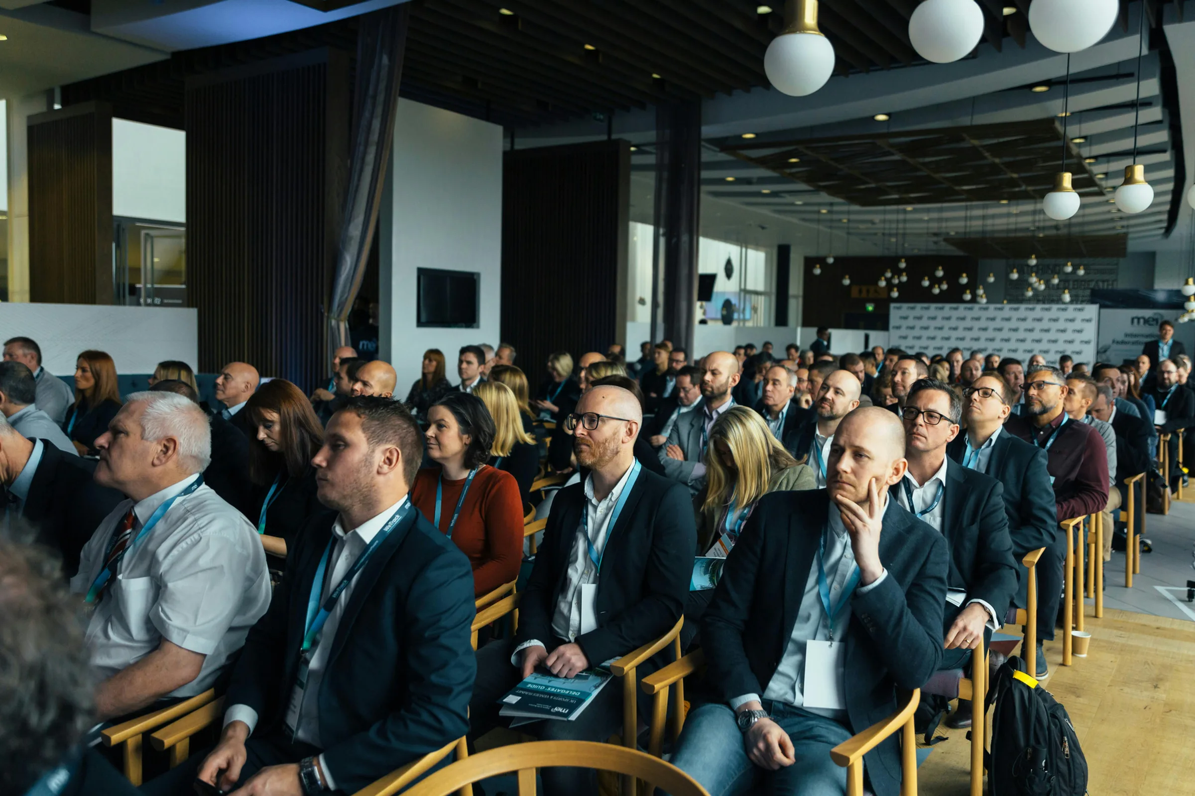 Brand activation moment at corporate event