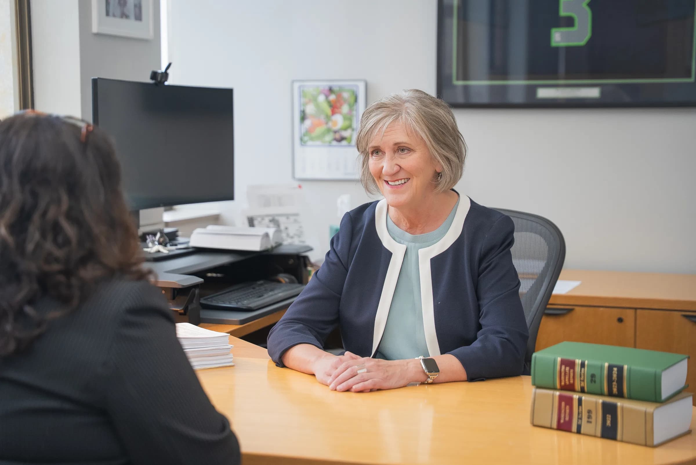Professional headshot in office setting